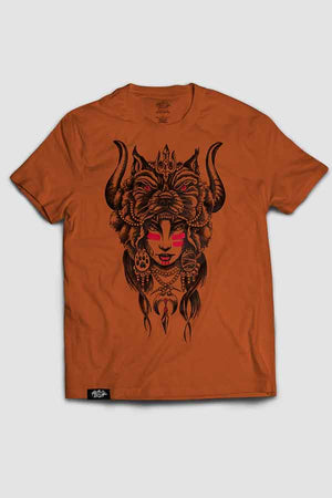 ThadArt Wolf Headdress Short Sleeve T-Shirt